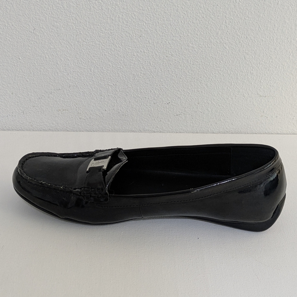 Lauren Ralph Lauren Careigh Loafers Driving Shoes Women’s SZ 7.5 B Black Silver - Picture 4 of 10